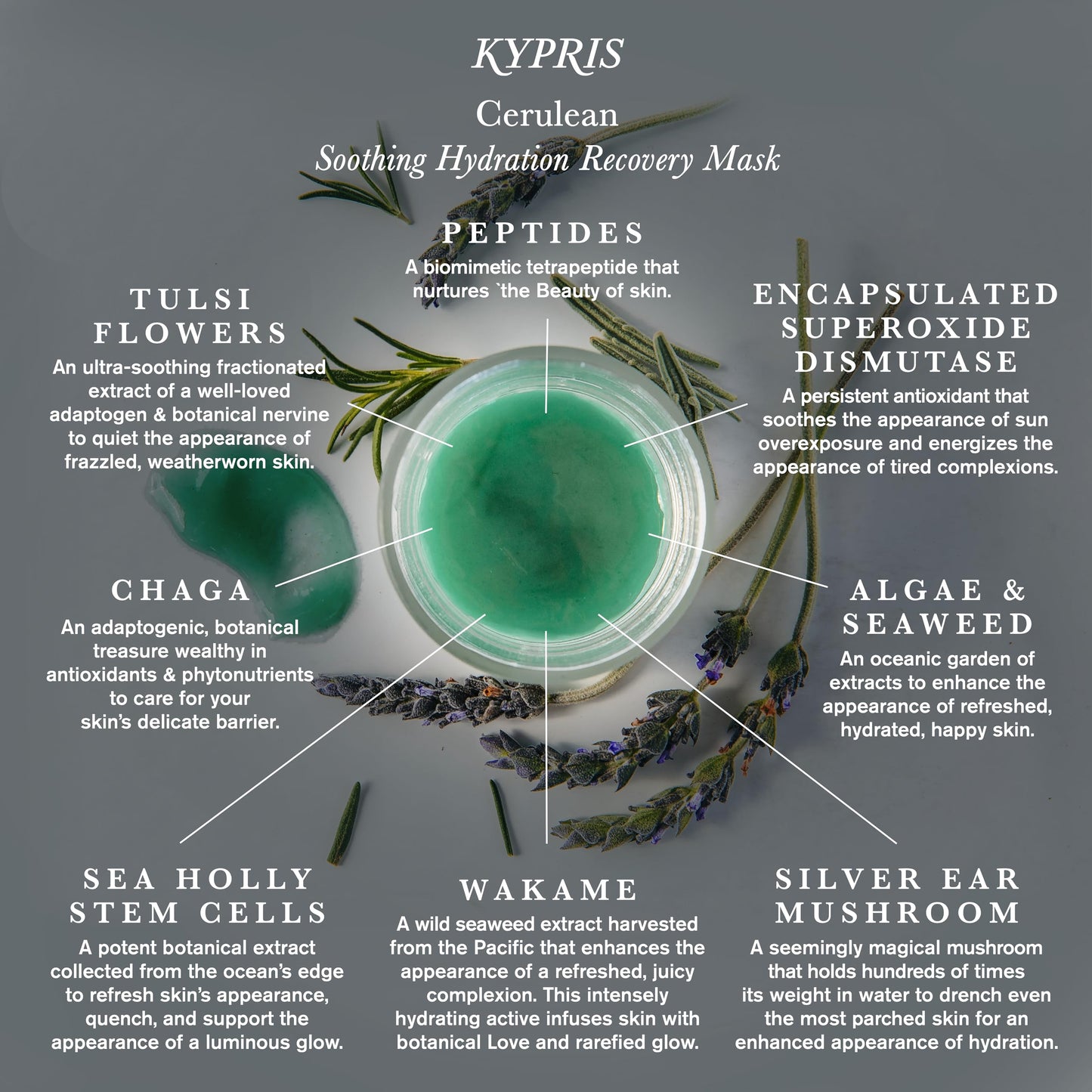 KYPRIS, Cerulean Intense Soothing Hydration Mask, 46ml