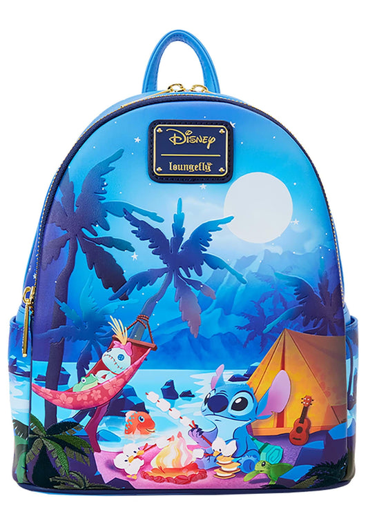 Loungefly Disney Stitch Camping Cuties Glow Mini Backpack | Lilo & Stitch Bags & Backpacks Standard
