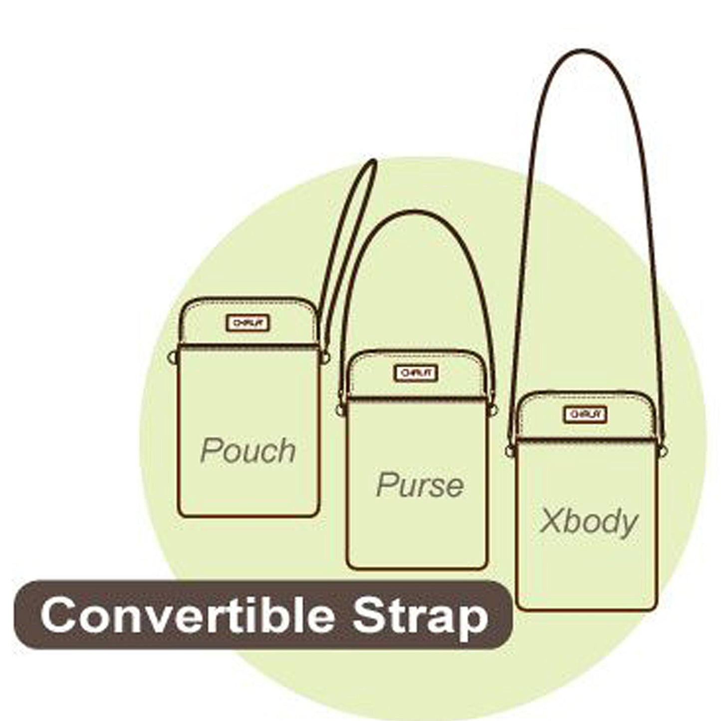 Chala Chihuahua Cellphone Crossbody Handbag - Convertible Strap Chihuahua Mom