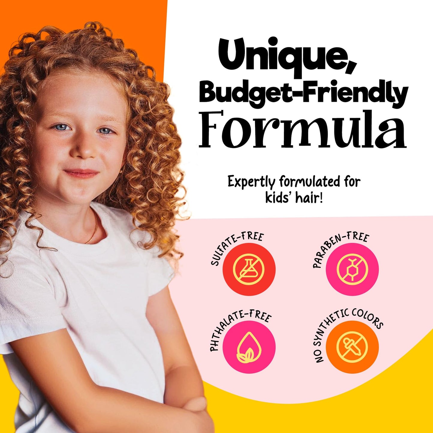 CurlyKids Curl Defining Lotion - Lightweight Creamy Hair Lotion for Frizz-Free, Soft & Defined Curls - Kids Haircare for Curly, Kinky, Coily & Wavy