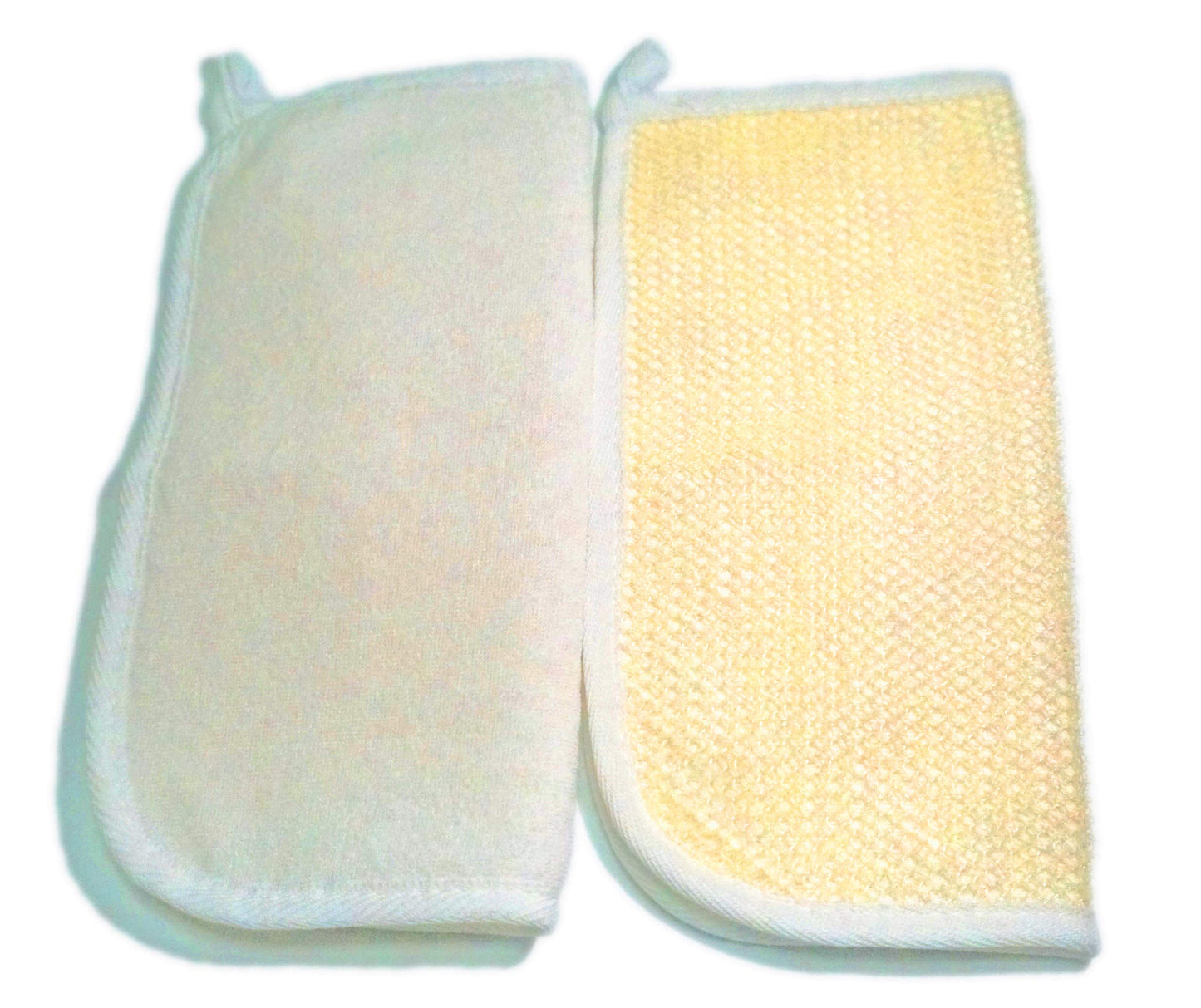 3 pcs/Set Dual-Sided with Soft Weave Exfoliating Scrub and Soft Terry Cloth Towel Home Spa Exfoliating Face and Body - Shower Scrubber - Remove Dead