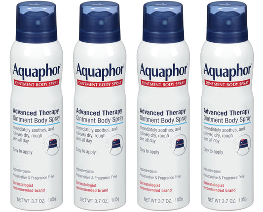 Aquaphor Ointment Body Spray - Moisturizes and Heals Dry, Rough Skin - 3.7 oz. Spray Can, 4 Pack Beauty & Personal Care Aquaphor
