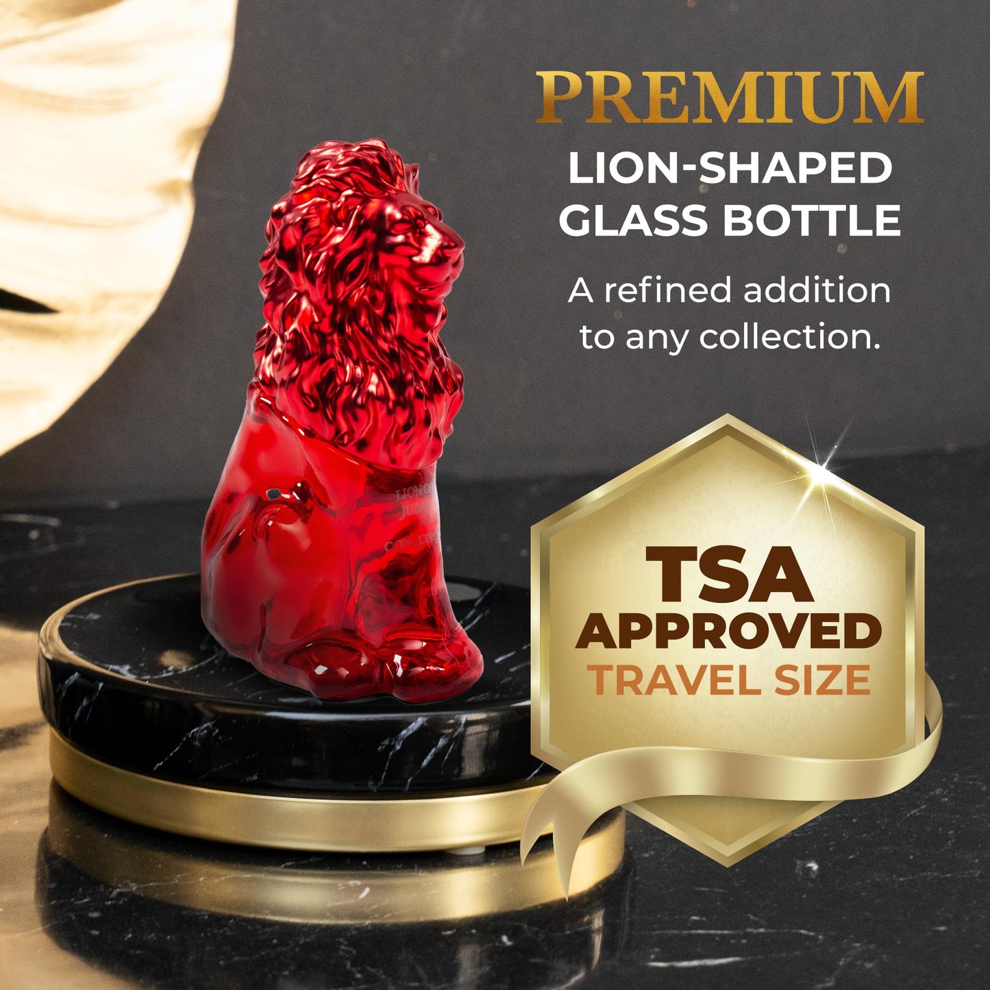 LION OF JUDAH - Set of 3 Travel Size Cologne for Men - Long-Lasting EDP Fragrance Comes in Elegant Lion-Shaped Glass Bottle - Fresh, Masculine & Sweet