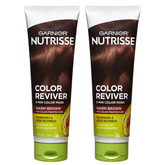 Garnier Hair Color Nutrisse Color Reviver 5 MIN Color Mask, Warm Brown for Color Treated Hair to Nourish & Adds Richness (For Mahogany and Chestnut Beauty & Personal Care Garnier