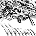 PHSZZ 70 Pcs Alligator Hair Clips, 3 Sizes Oversized Metal Silver Hair Bow Clips Single Prong Hairdressing Salon Hair Grip DIY Accessories Hairpins