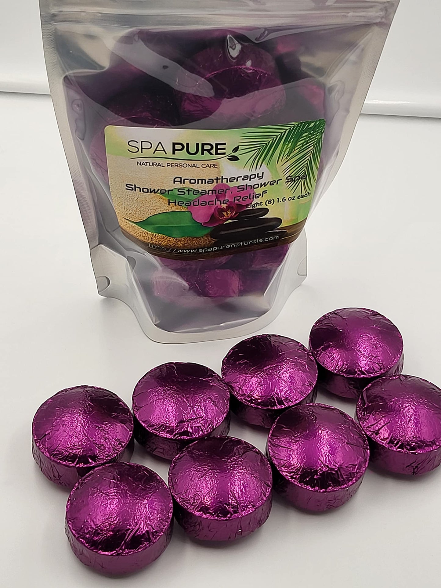 Spa Pure Aromatherapy Shower Steamers: Lavender-Eucalyptus Shower Bomb, Bath Melt, Soothers, USA Made with 100% Natural/Organic Essential Oils…