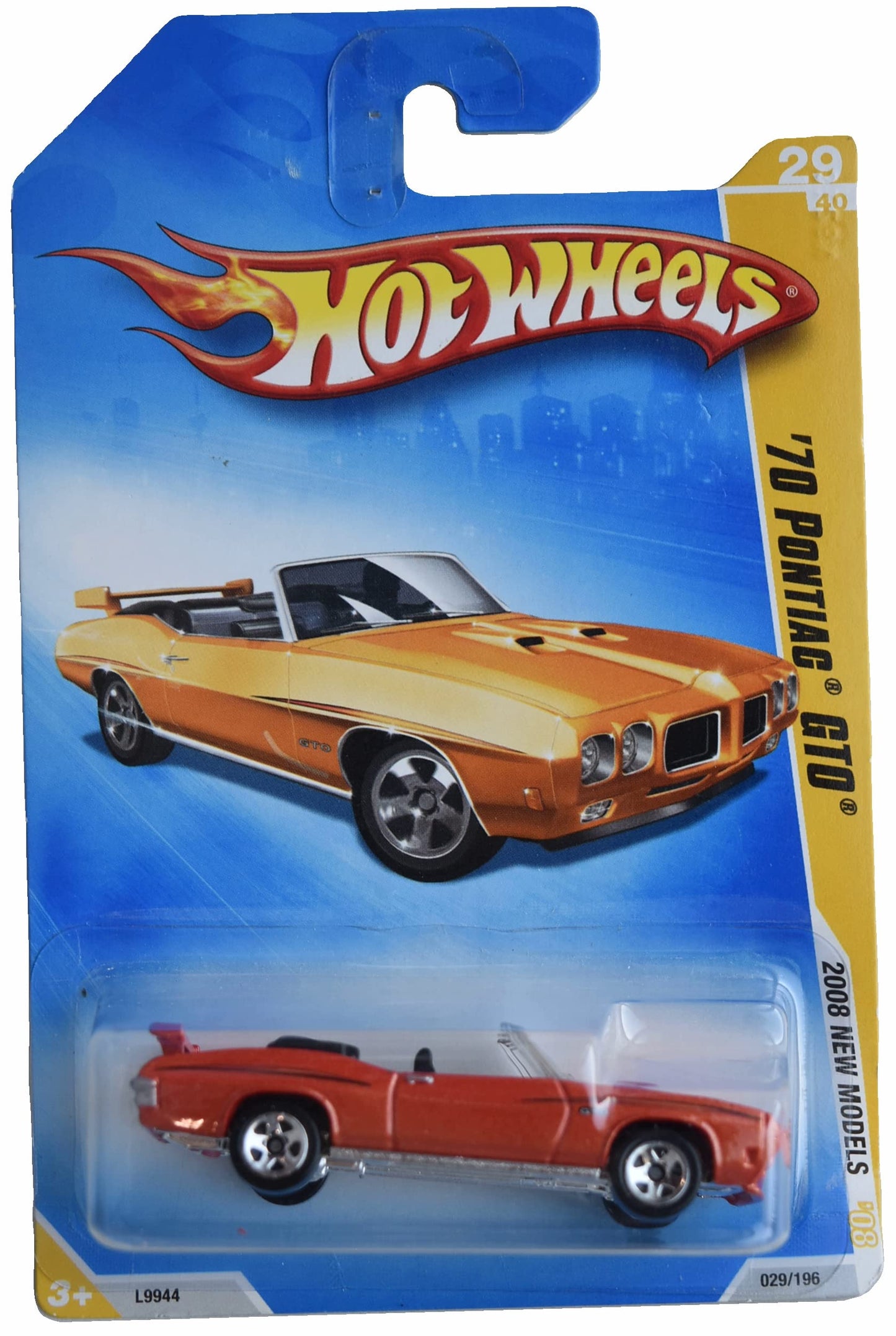 Hot Wheels '70 Pontiac GTO, 2008 New Models 29/40 [Orange]