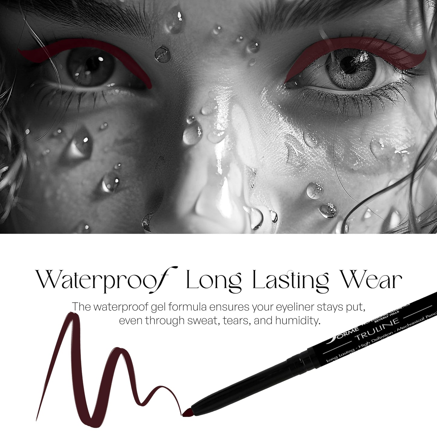 SORMÉ Truline Professional Mechanical Smudge Proof Eyeliner Pencil - Vitamin E Waterproof Gel Formula with Finest Color Pigment & Ultra Creamy…