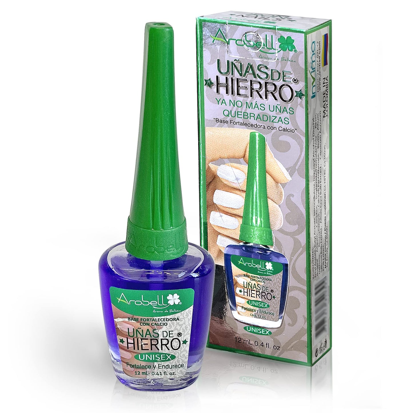 Arobell Iron Nail Hardener, No more brittle nails, for Unisex, 0.4 Ounce