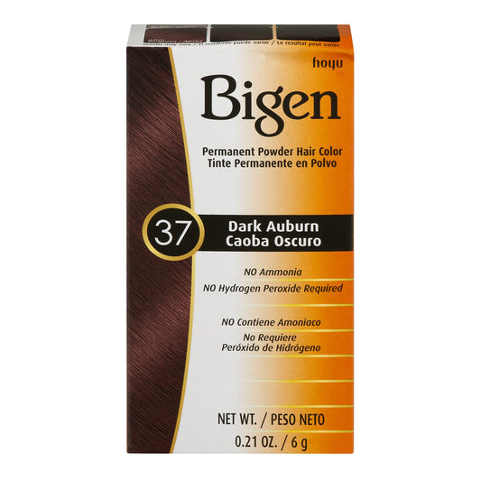Bigen Permanent Powder Hair Color 37 Dark, Auburn, 0.21 Ounce