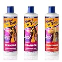Mane 'n Tail Spirit Untamed Shampoo (2-Pack) & Conditioner (1-Pack) - Caramel Apple Scented, Gentle Coconut Oil Formula for Soft, Silky Hair (11.02 oz