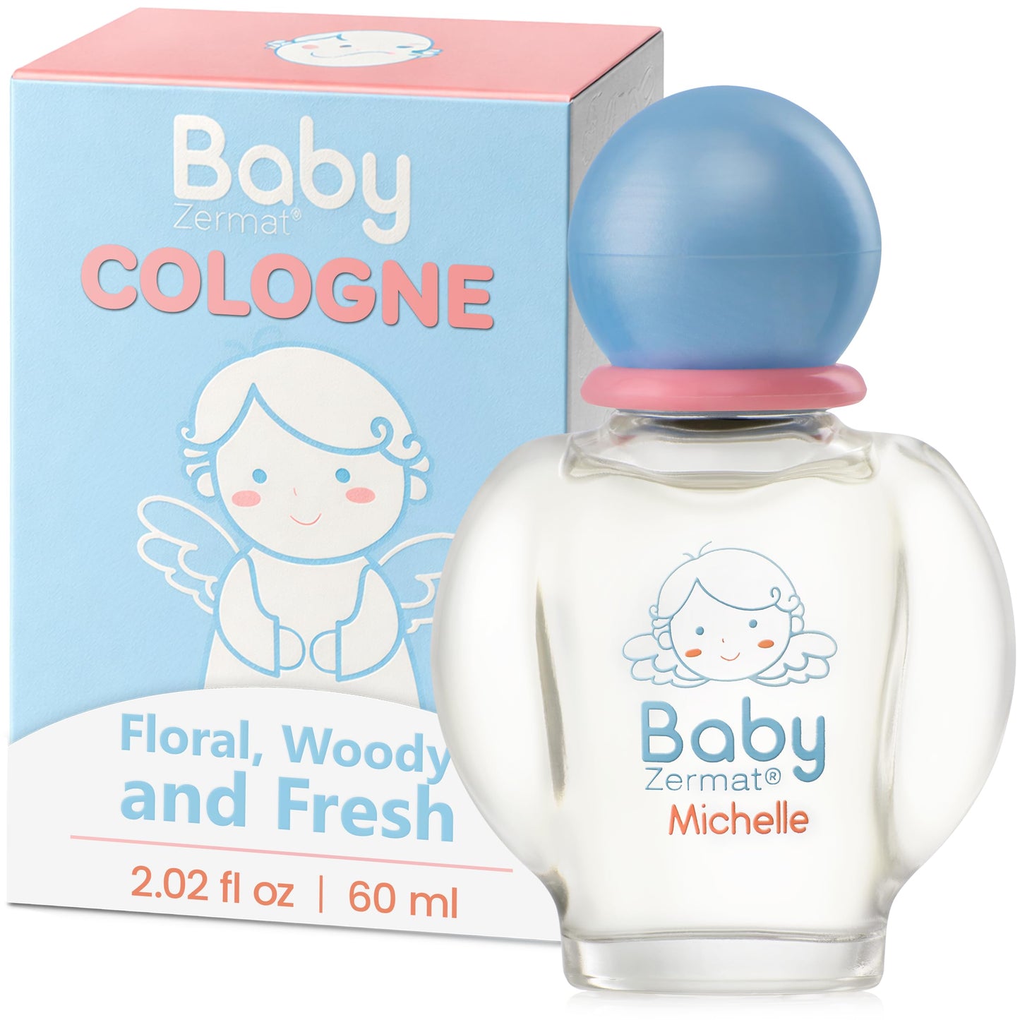 Zermat Baby Michelle | Baby Cologne Unisex Perfume | Paraben-Free & Hypoallergenic Gentle Formula | Long-Lasting Soft Floral Scents with Violets,
