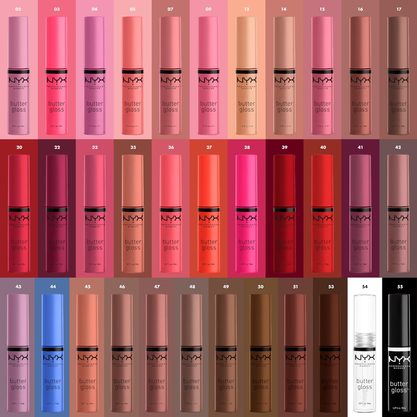 NYX PROFESSIONAL MAKEUP Butter Gloss Brown Sugar, Non-Sticky Lip Gloss - Fudge Me (Warm Brown)