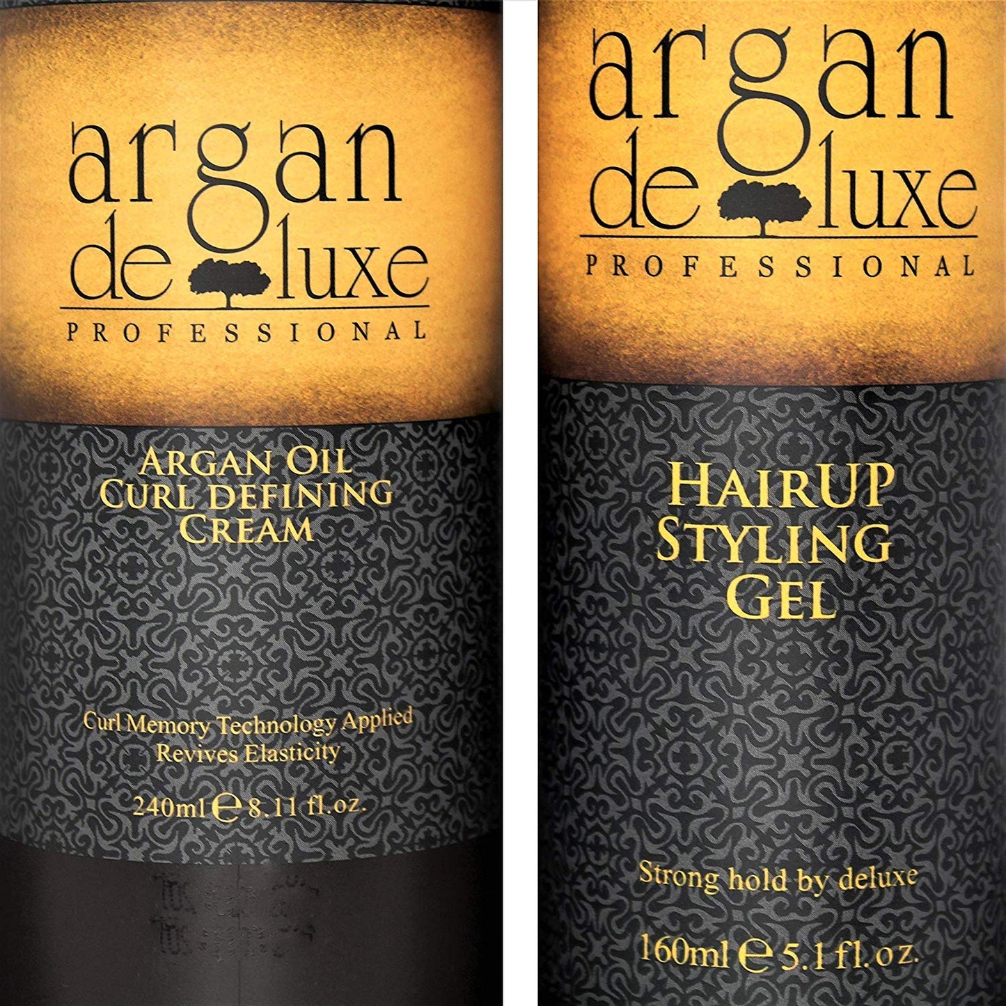 Argan Deluxe Wash and Go Bundle-Shampoo, Conditioner, Curl Cream and Styling Gel