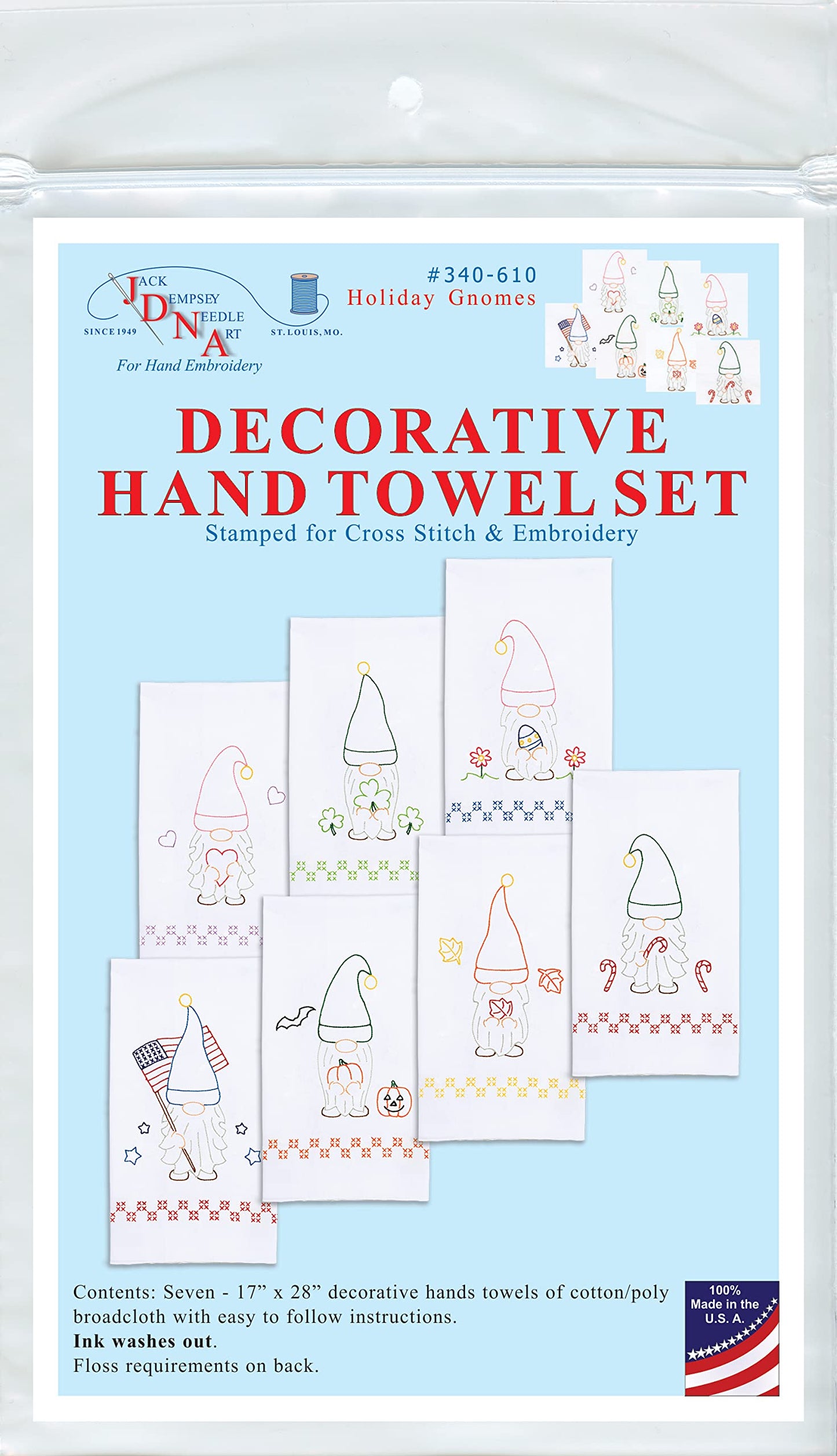 Hand Towel Set, Holiday Gnomes
