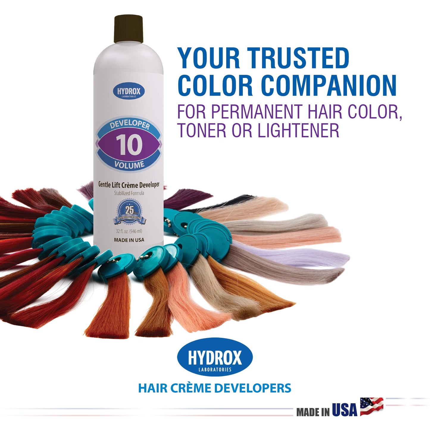 Hydrox 10-Volume Creme Developer Gentle Lift, 32 Ounce (single)