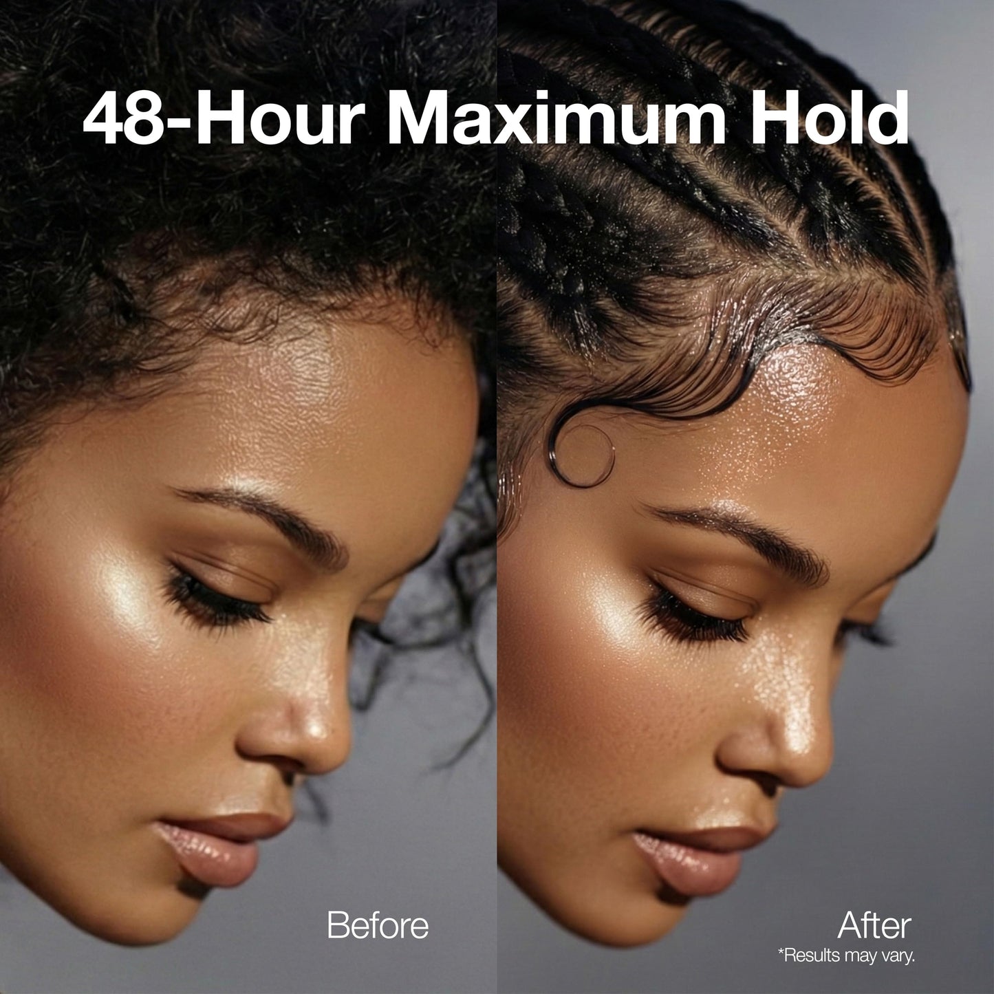Lux Collection Edge Lux Silver+ Edge Control Gel 4C with Collagen, Aloe Vera, Castor Oil, Keratin, Biotin, and Olive Oil - Non-Flaking, Non-Greasy