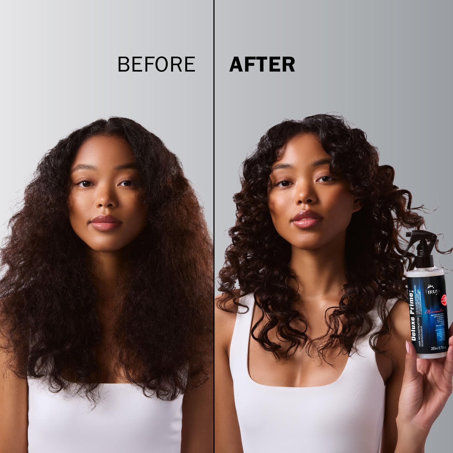 TRUSS Deluxe Prime Hair Treatment – Anti-Frizz Heat Protectant Spray & Hair Primer, Nourishes, Detangles & Shields from Heat, 260ml