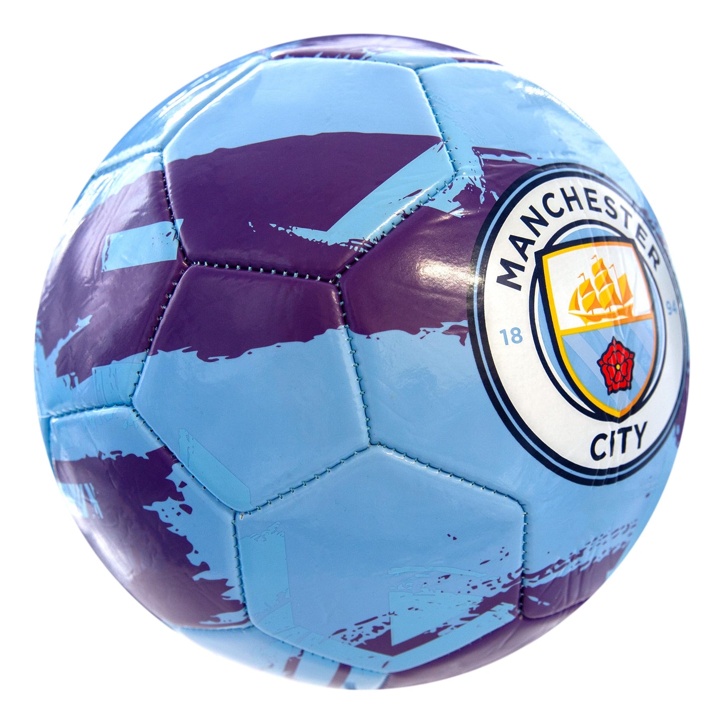 Icon Sports Official Manchester City FC Soccer Ball - MC93BL Light Blue Size 5