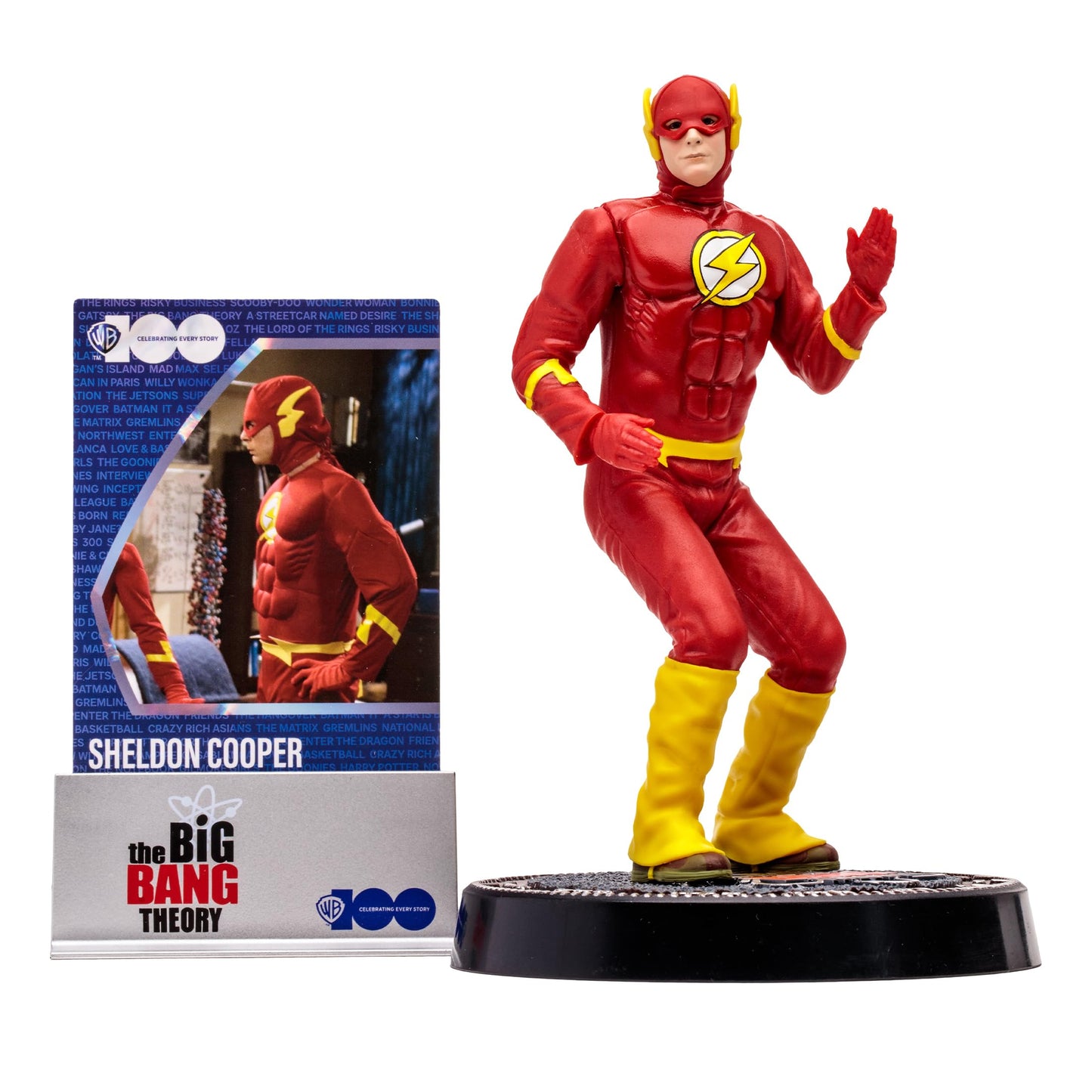 McFarlane Toys - WB 100: Sheldon Cooper (The Big Bang Theory) Movie Maniacs, 6in Posed Figure