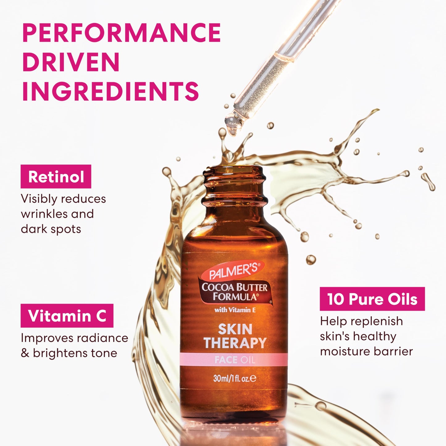 Palmer's Cocoa Butter Formula Moisturizing Skin Therapy Oil for Face with Vitamin E, C & 10 Pure Facial Oils Blend, Rosehip Oil Fragrance, 1 Ounce Beauty & Personal Care Palmer's