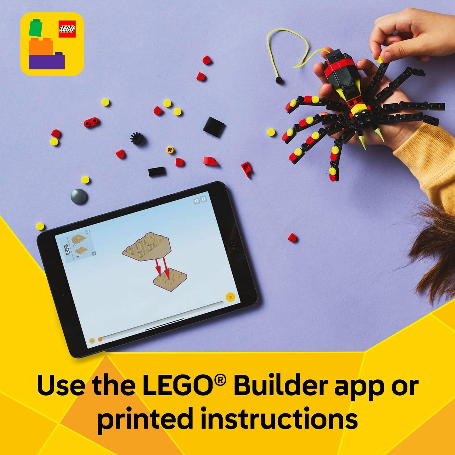 LEGO Creator 3 in 1 Wild Animals Surprising Spider 31159, Build Spider, Scorpion or Snake, Animal Figures Building Toy for Kids Ages 7+