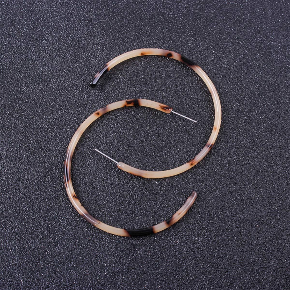 DoubleNine Hoop Round Earrings Open Circle Acrylic Geometric Dangle Bohemian for Women Girls Gift for Her (light)
