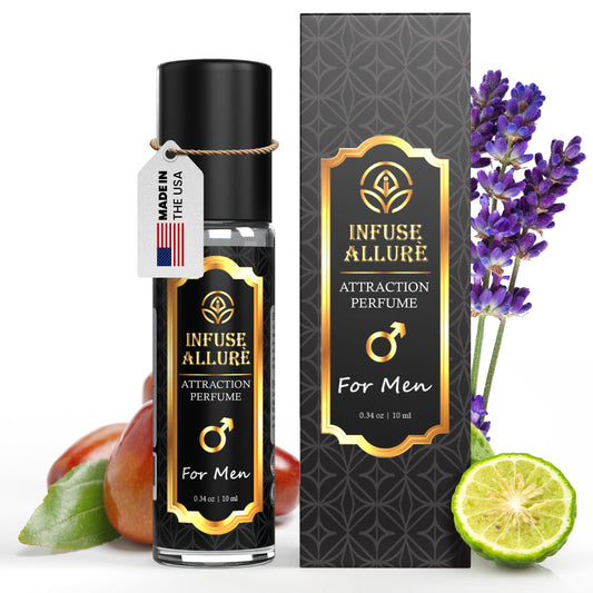 Infuse Allurè Premium Pheromones Perfume Oil for Men - Bold, Extra Strength Formula - Irresistible Fragrance Blend with Jojoba Oil - Long-lasting Beauty & Personal Care Infuse Allurè
