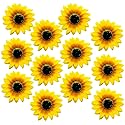AUEAR, 12 Pack Sunflower Alligator Clips Duckbill Hair Flower Barrettes Styling Accessories for Women Beach Summer Party