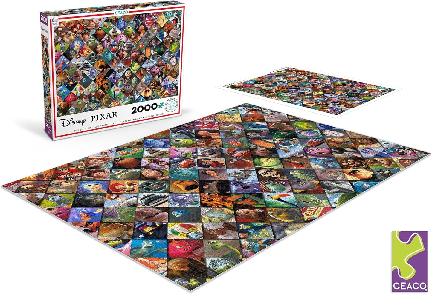 Ceaco - Disney/Pixar Clips - 2000 Piece Jigsaw Puzzle , 5"