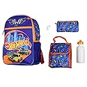 AI ACCESSORY INNOVATIONS Hot Wheels 5 Piece Backpack Race Car Design Tote Bag Set