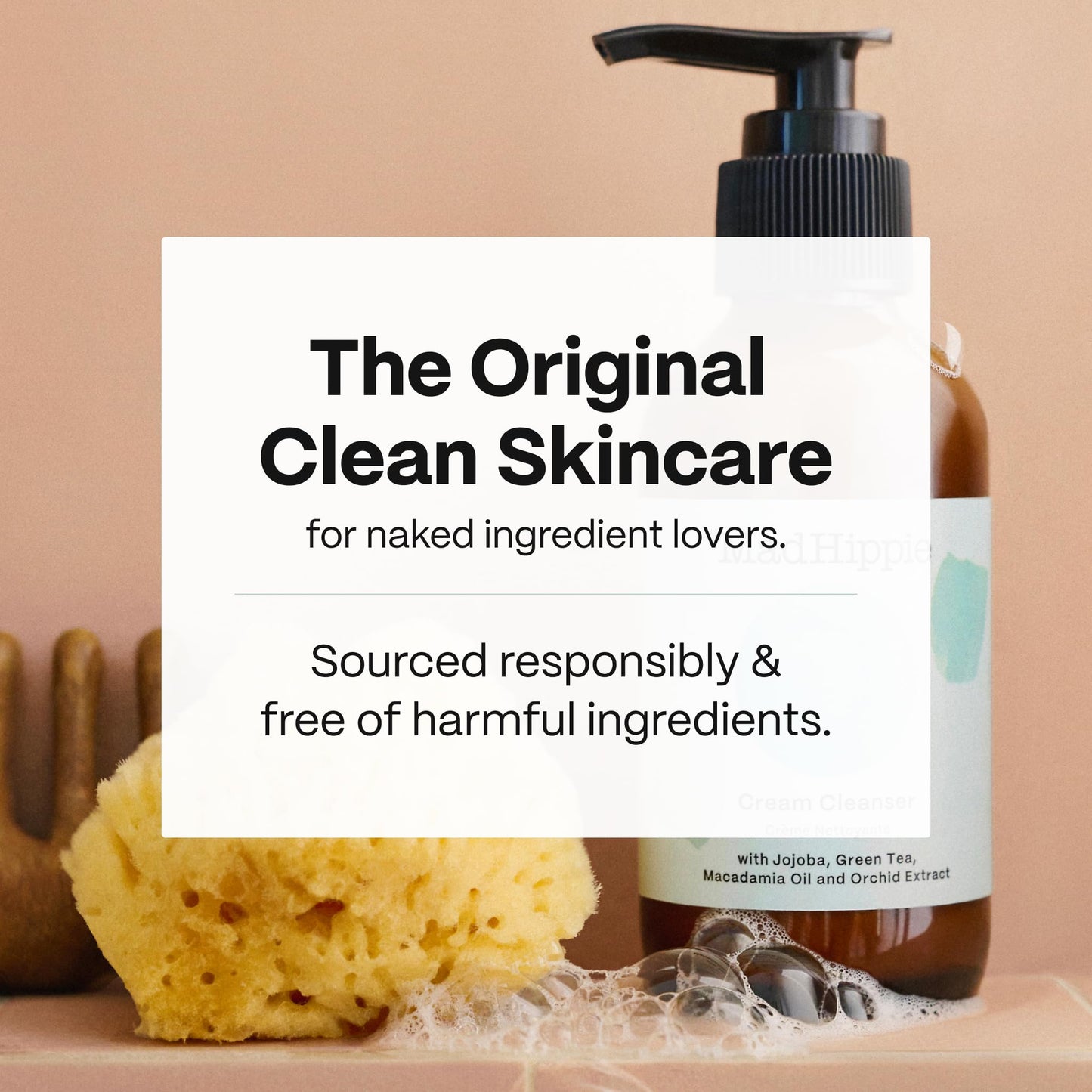 Mad Hippie Cream Cleanser - Gentle Formula with Hyaluronic Acid, Jojoba Oil & Green Tea, Skin Barrier Protection, 4 Oz Ea