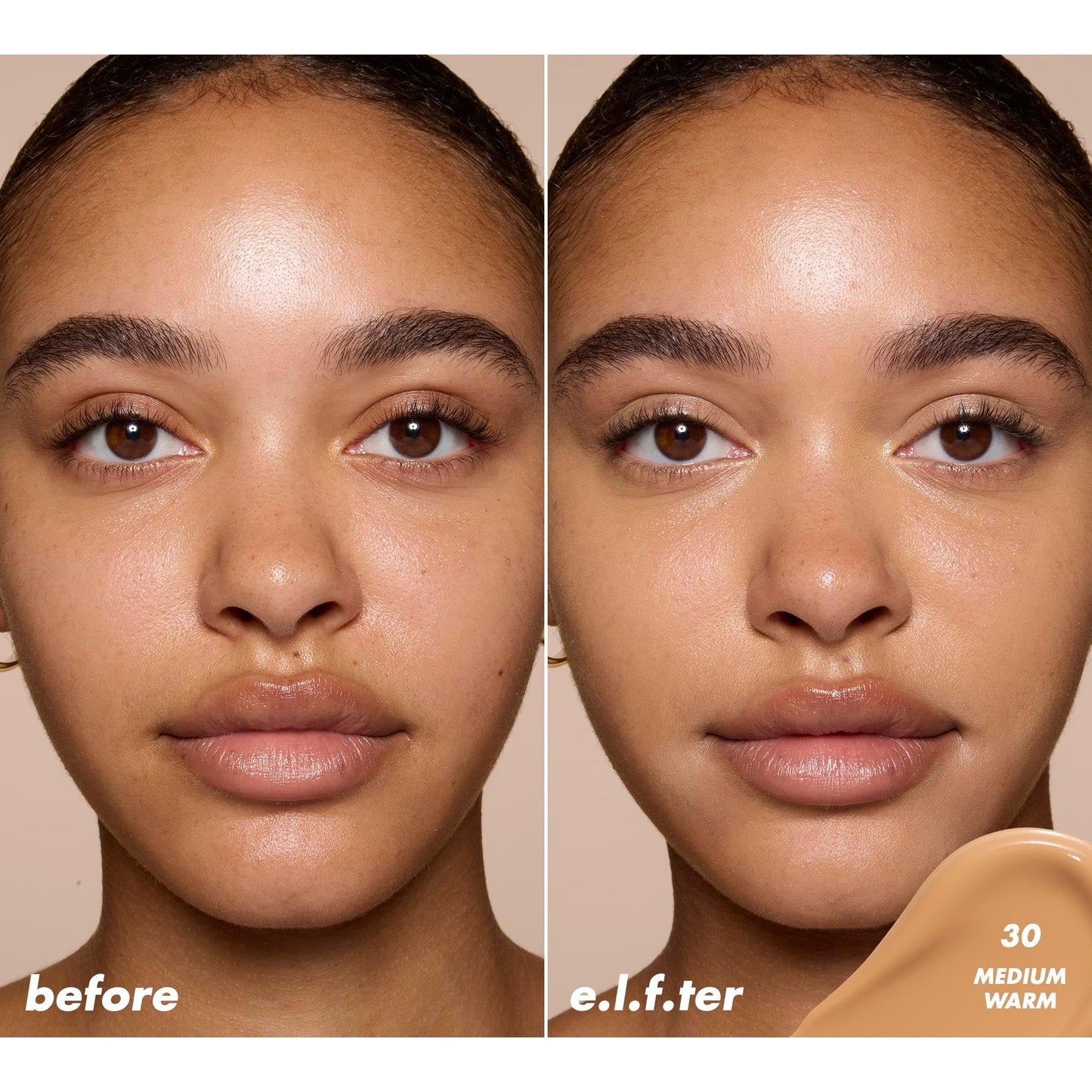 e.l.f. Soft Glam Satin Concealer, Medium Coverage For Blemishes & Under-Eye, Crease-Resistant, Long Lasting, Vegan & Cruelty-Free, 30 Medium Warm