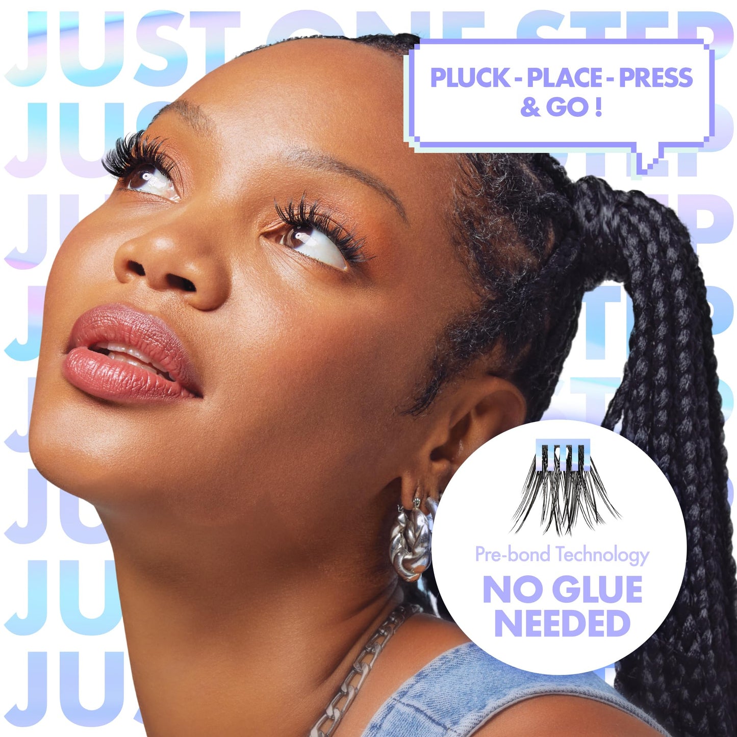 i-ENVY Press&Go Self-Adhesive Eyelashes, No Glue Needed False Eyelash Clusters, Easy Application 1 Step Press-On Lashes, No Damage or Residue (Every…