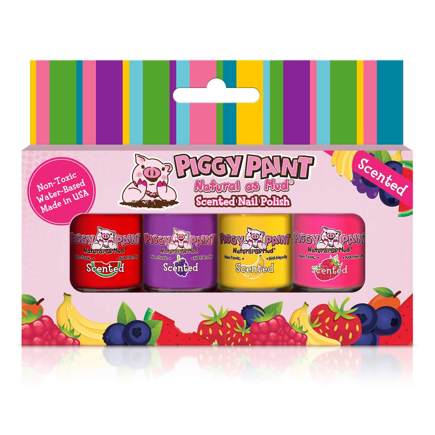 PIGGY PAINT Scented 100% Non-toxic Girls Nail Polish - Safe, Chemical Free Low Odor for Kids, 4 Pack Kit (Scented Silly Unicorns) Beauty & Personal Care Piggy Paint
