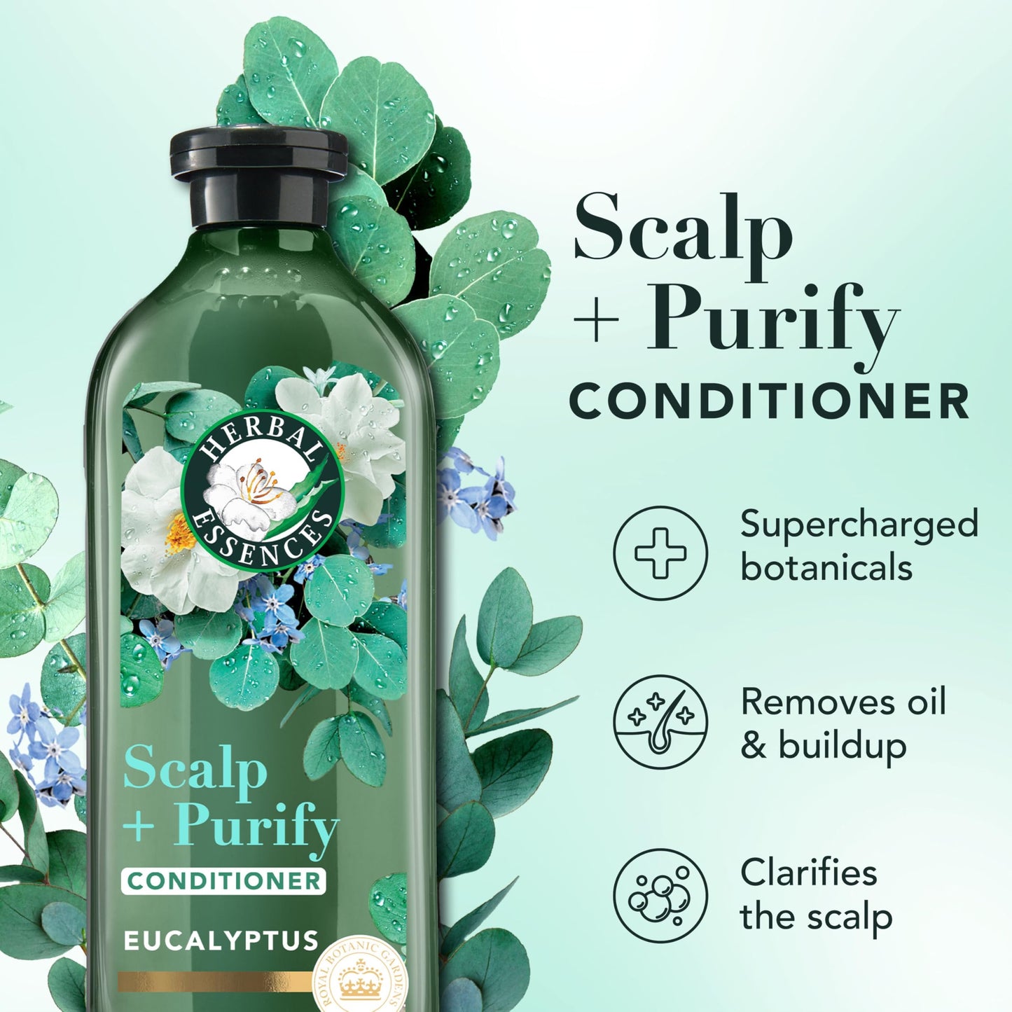Herbal Essences Scalp + Purify Eucalyptus Sulfate Free Shampoo and Conditioner, and All-in-One Nourishing Spray Set