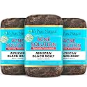 It's Pure Natural African Black Soap Bars with Acne Solution (Pack of 3) Organic Raw Soap for Face & Body, Acne Treatment & Dark Spot Remover [Made in