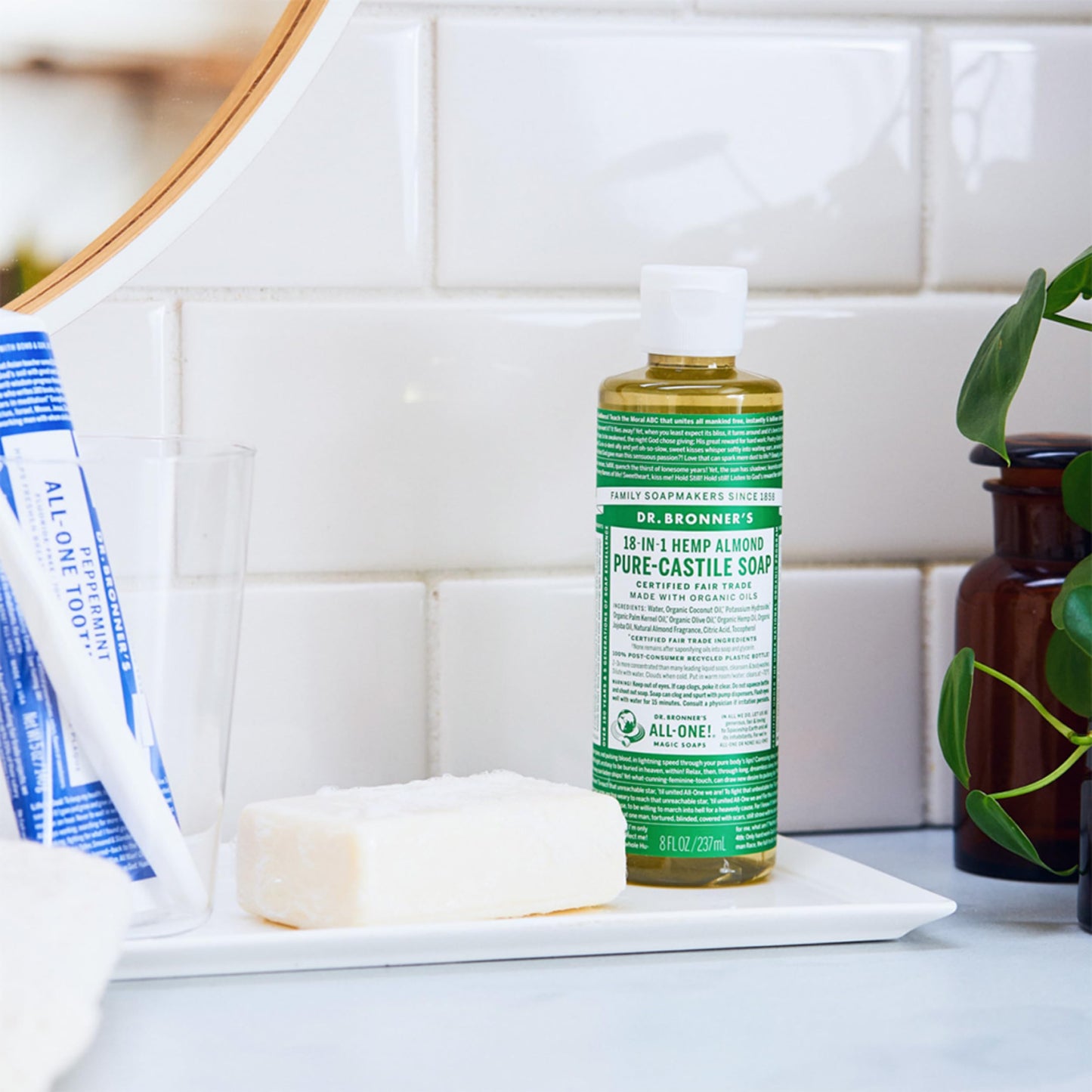 Dr Bronners Magic Soap All One Csal16/76116 16 Oz Almond Dr. Bronner'S Pure Castile Liquid Soaps