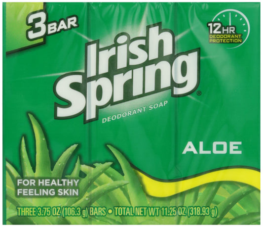 Irish Spring Aloe Bar Soap, 3 ct