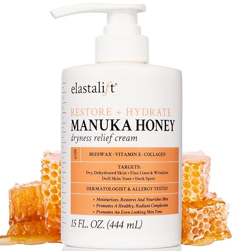 Elastalift Manuka Honey Cream Face Moisturizer & Body Butter Lotion For Dry Skin | Firming & Hydrating Miracle Balm Skin Care Moisturizing Lotion
