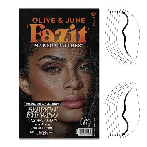 Fazit Makeup Patches - Halloween Serpent Eye Wings - Glow Up Make-Up Patches - Cute Glitter Makeup Accessories for Women - Cosmetic Glitter for Face