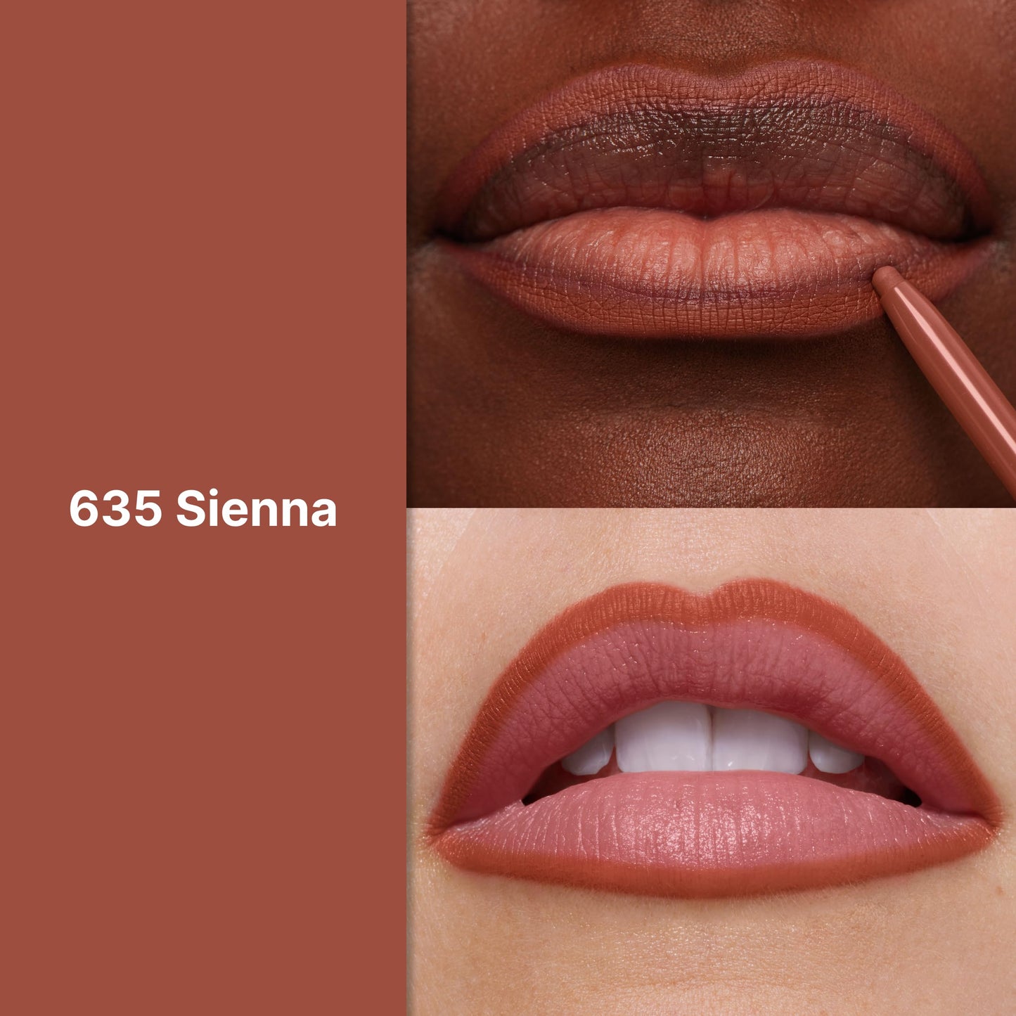Revlon Colorstay Lip Liner Makeup with Built-In Sharpener, Longwear Rich Colors, Smooth Application, 635 Sienna, 0.01 oz