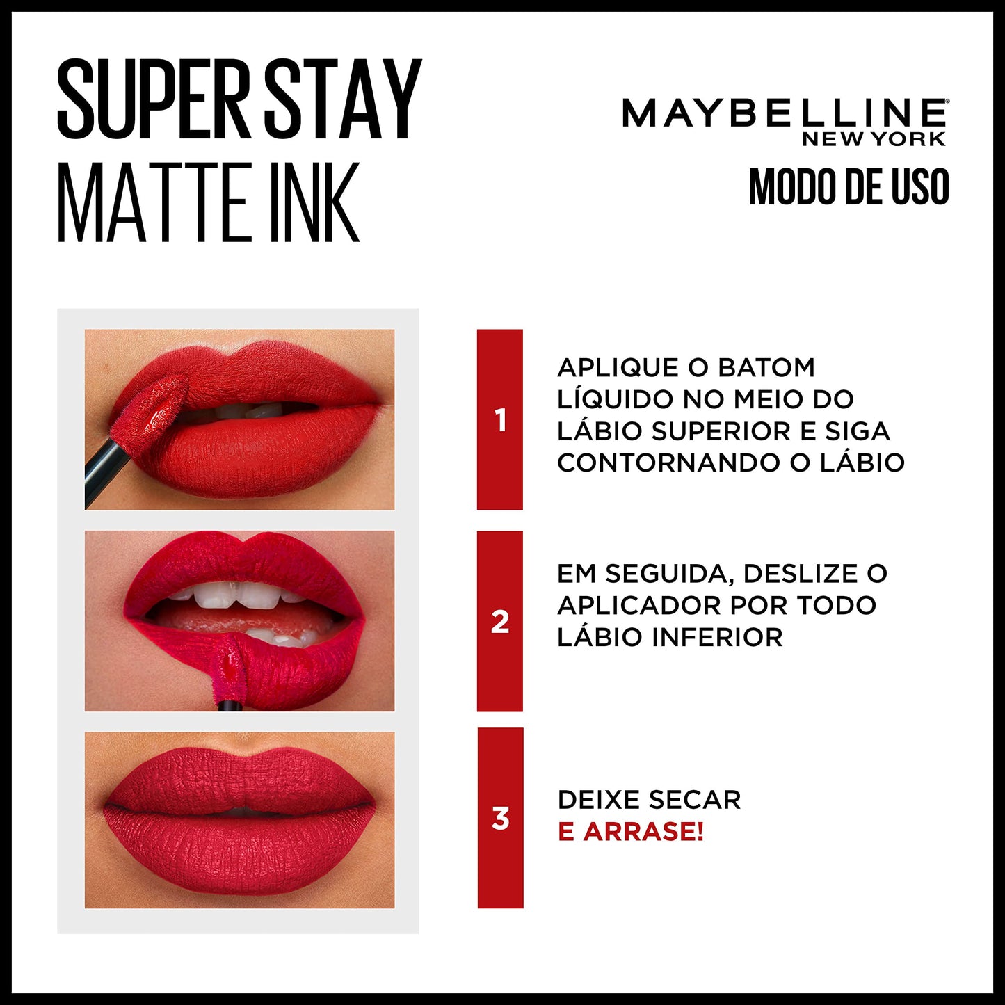 Maybelline Super Stay Matte Ink Liquid Lipstick Makeup, Long Lasting High Impact Color, Up to 16H Wear, Founder, Cranberry Red, 1 Count, Packaging May