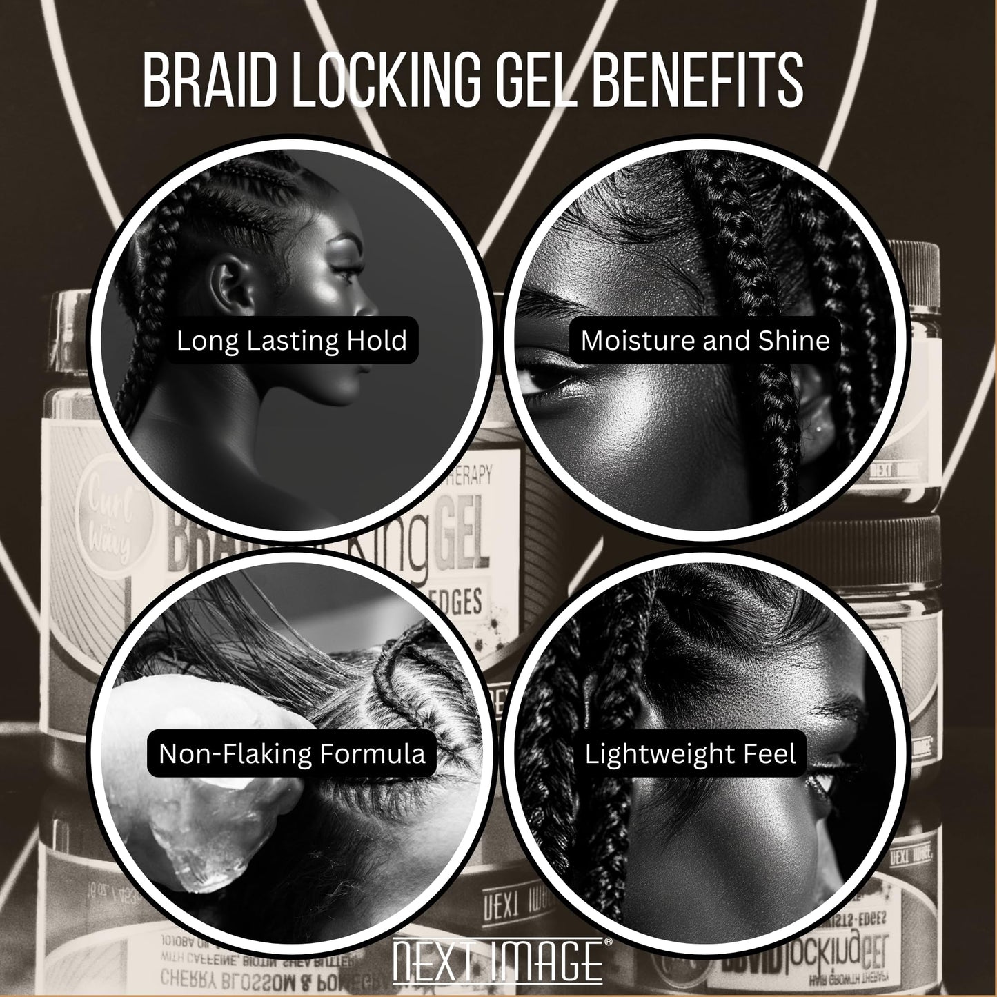 NEXT IMAGE - Braid Locking Gel Super Hold [Rice Water]