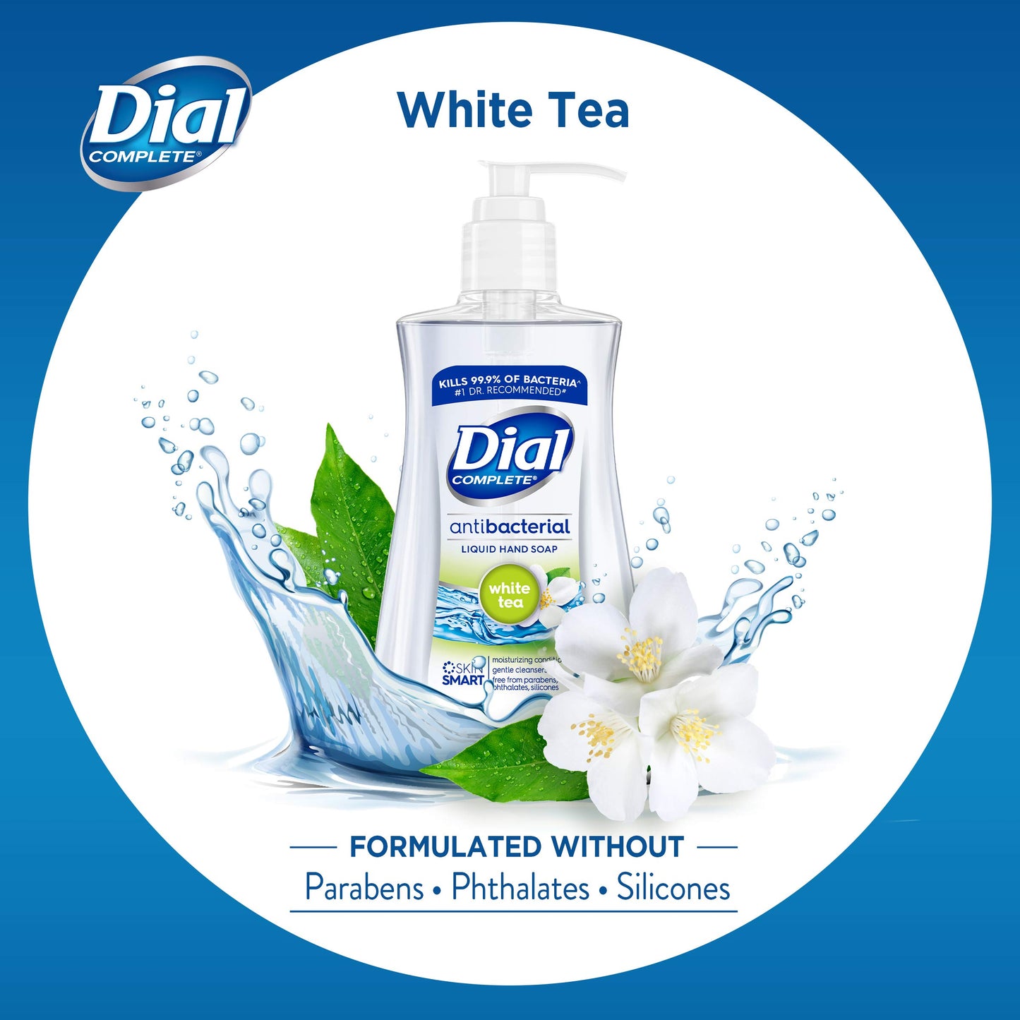 Dial Antibacterial Liquid Hand Soap, White Tea, 7.5 Ounce