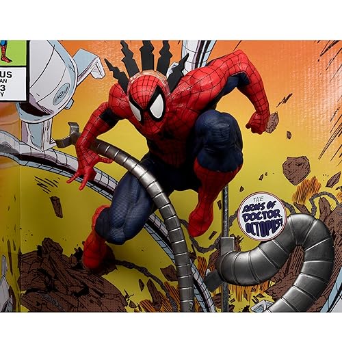 McFarlane Toys- Marvel Spider-Man 1:6th Scale Collectible with Scene & Comic (Marvel Tales #223)