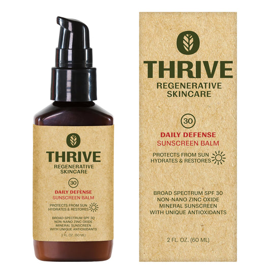 Thrive Natural Care Mineral Face Sunscreen SPF 30 - Daily Sunscreen for Face, No White Cast, Non-Nano Zinc Oxide - Lightweight Moisturizer