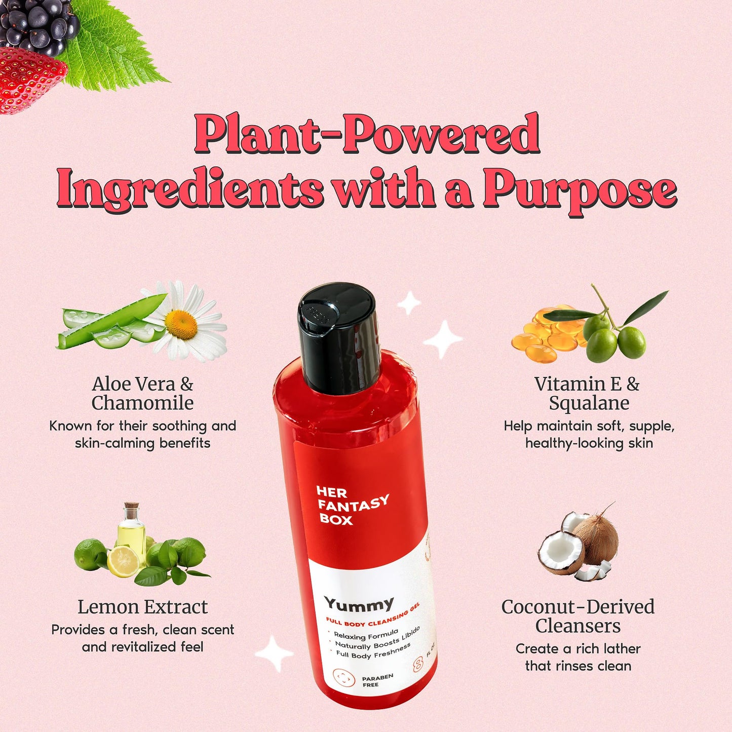 Her Fantasy Box Yummy | Body Wash - Indulgent, Luxurious Body Wash for Deep Cleansing, Moisturizing, and Nourishing Skin - Refreshing Scent for All Beauty & Personal Care Her Fantasy Box