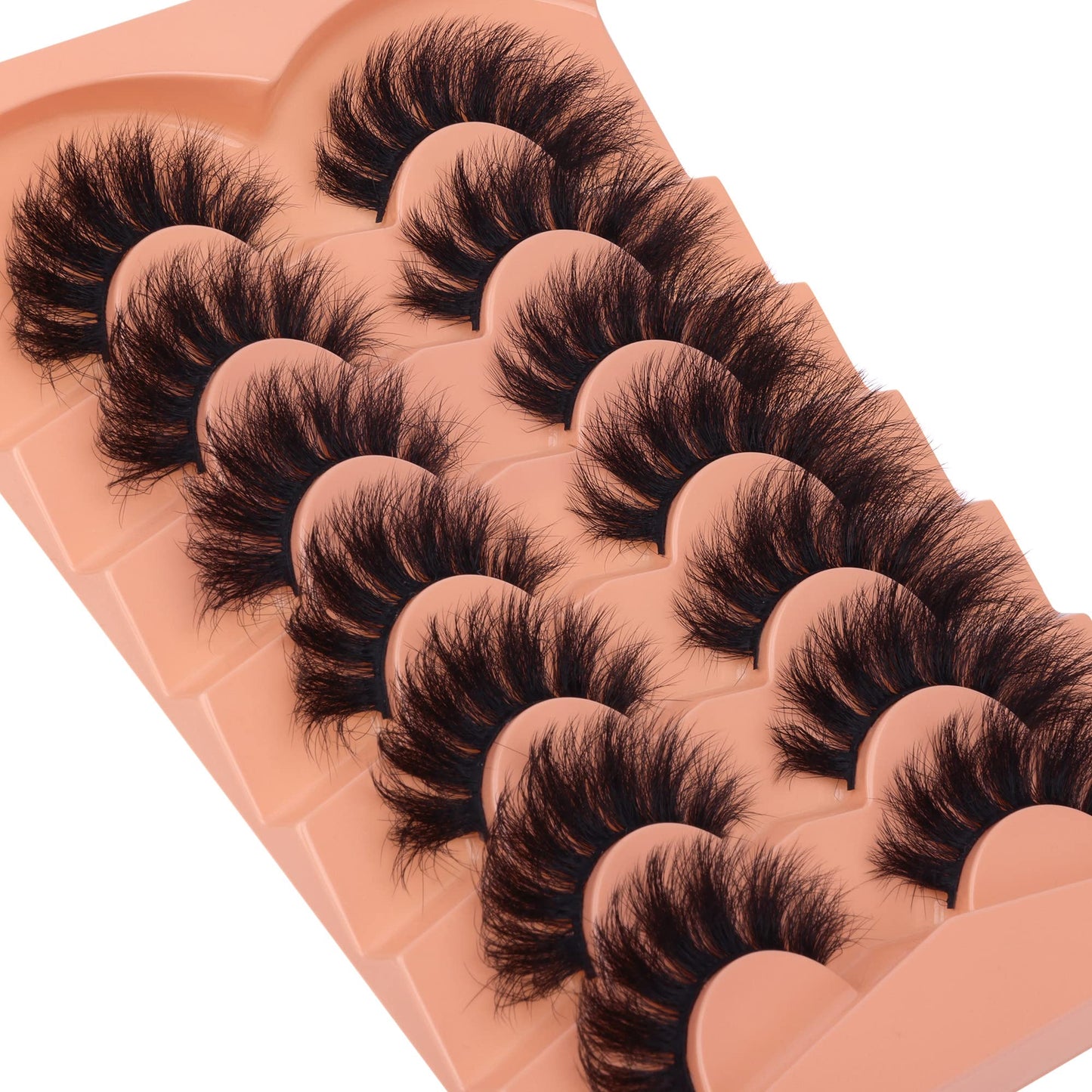 Fluff Mink Lashes Wispy False Eyelashes 18mm Thick Volume Faux Mink Lashes 7 Pairs Curly Fake Eyelashes Multipack by TOOCHUNAG Beauty and Personal Care TOOCHUNAG