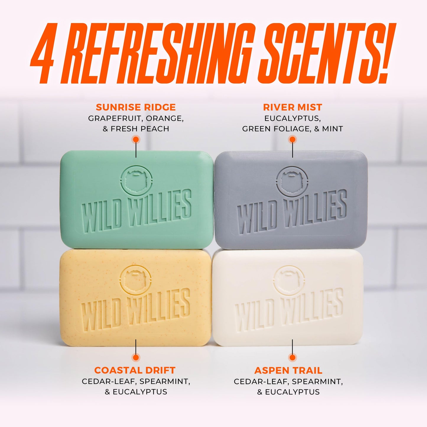 Wild Willies Mens Natural Bar Soap - Aspen Trail - Moisturizing Body Wash Bar with Shea Butter and Coconut Oil - 6 oz, 3 Pack Beauty & Personal Care Wild Willies